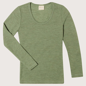 Women's 100% Organic Merino Wool Long Sleeve Top
