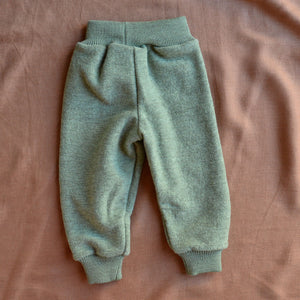 Boiled Wool Pants - 100% Organic Merino - Sage Melange (1-6y+) *Retired Colour