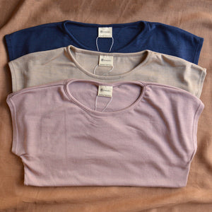Women's Drop Shoulder Top - Organic Merino/Silk (XS-L)