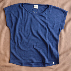 Women's Drop Shoulder Top - Organic Merino/Silk (XS-L)