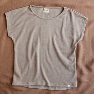 Women's Drop Shoulder Top - Organic Merino/Silk (XS-L)