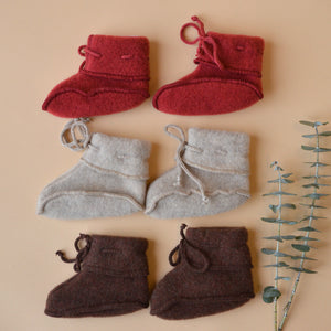 Baby Booties - 100% Organic Wool Fleece (0-12m) *Returning Soon