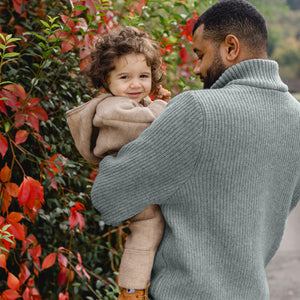 Hooded Baby Overall - 100% Organic Wool Fleece - Sand (12-24m) *Last One!