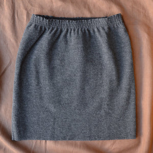 Women's Boiled Merino Wool Skirt - Grey Melange (XS-L) *Pre-order