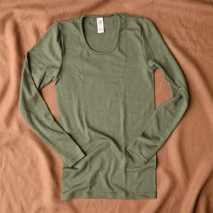 Women's Organic Merino Wool/Silk Long Sleeve Top