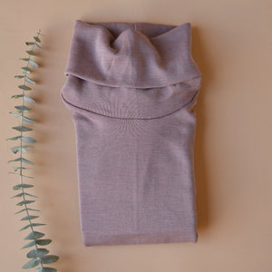 Women's Turtleneck Long Sleeve Top - Organic Merino/Silk *Restocking 2026