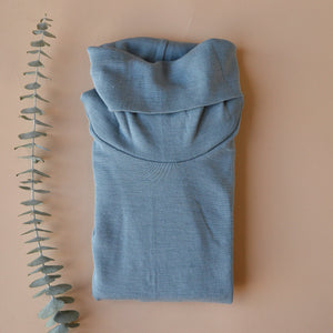 Women's Turtleneck Long Sleeve Top - Organic Merino/Silk *Restocking 2026