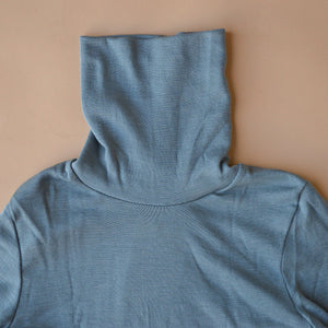 Women's Turtleneck Long Sleeve Top - Organic Merino/Silk *Restocking 2026
