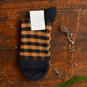 FUB Merino Wool Socks - Fine Check Knit (Adults)