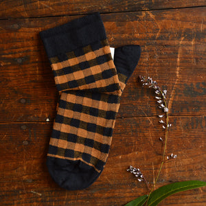 FUB Merino Wool Socks - Fine Check Knit (Adults)