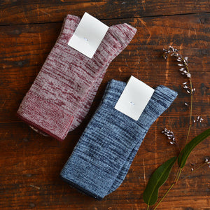 FUB Merino Wool Socks - Fine Melange Knit (Adults)