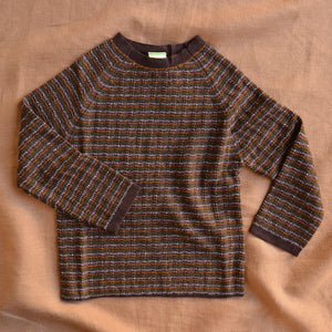 Crewneck Sweater - 100% Merino - Melange Stripes (2-12y+ Teen/Womens' XS)