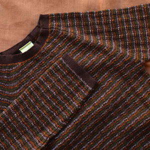 Crewneck Sweater - 100% Merino - Melange Stripes (2-12y+ Teen/Womens' XS)