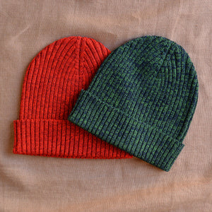 Melange Rib Beanie - 100% Merino (Child-Adults)