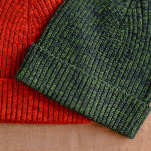 Melange Rib Beanie - 100% Merino (Child-Adults)