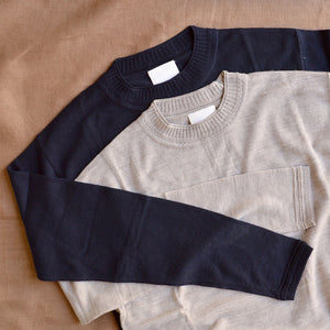 Women's Long Sleeve Top - 100% Merino - Oat Melange (S-L)