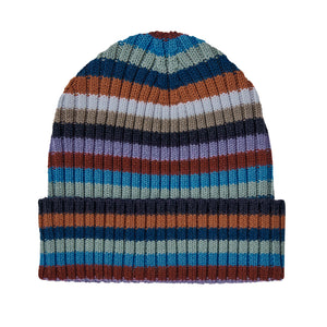 Rib Beanie - 100% Merino - Multi Stripe (2-12y+)