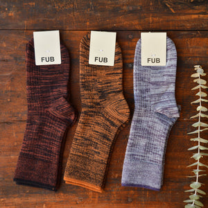FUB Merino Wool Socks - AW25 Fine Melange Knit (Kids) *Last ones