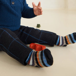 FUB Merino Wool Socks - Fine Knit Stripes (Kids)