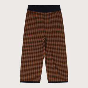 3/4 Length Checked Pants - 100% Merino - Navy/Amber (Teens-Womens S) *Arriving 2026