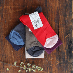 FUB Merino Wool Socks - Fine Colourblock Knit (Adults)