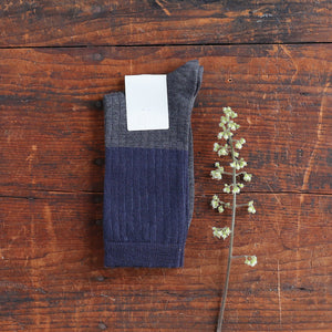 FUB Merino Wool Socks - Fine Colourblock Knit (Adults)