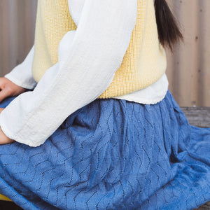 Pointelle Skirt - 100% Merino - Dusty Violet (7-12y+)