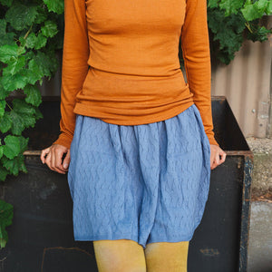 Pointelle Skirt - 100% Merino - Dusty Violet (7-12y+)