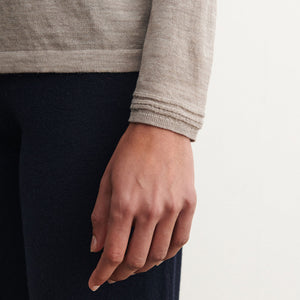 Women's Long Sleeve Top - 100% Merino - Oat Melange (S-L)