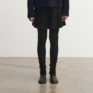 Women's Pointelle Leggings - 100% Merino - Black (S-L) *Arriving 2026