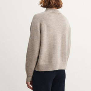Women's Raglan Sweater - 100% Raw Wool - Oat Melange (S-L) *Arriving 2026