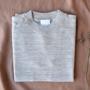 Women's Merino T-Shirt - Light Beige Melange (XS-XL)