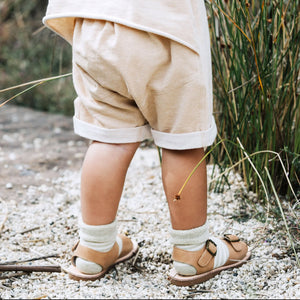 Fine French Terry Romper Suit - Undyed Organic Heirloom Cotton (3-12m)