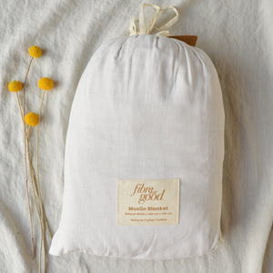 Muslin Blanket - Undyed Organic Heirloom Cotton (180x135cm)