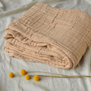 Muslin Blanket - Undyed Organic Heirloom Cotton (180x135cm)