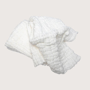 Muslin Wipes/Wash Cloths - Undyed Organic Heirloom Cotton (5 Pack)