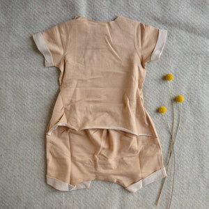 Fine French Terry Romper Suit - Undyed Organic Heirloom Cotton (3-12m)