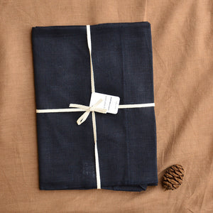 Women's Linen Square Cross Apron - Navy