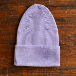 Hvid Rib Beanie - 100% Merino Wool (Teen-Adult)