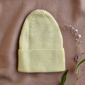 Hvid Rib Beanie - 100% Merino Wool (Teen-Adult)