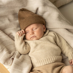 Hvid Holly Baby Blanket - 100% Merino Lambswool (70x95cm)