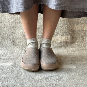 Wool Felt Slippers - Blizzard - Taupe (Adults 36-46) *Restocking Feb