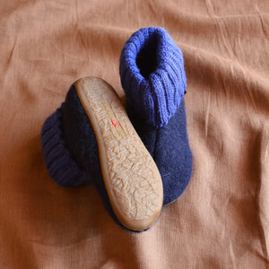 Boiled Wool Slipper Boots - Karlo - Elm (Kids 23-35) *Pre-Orders open Jan