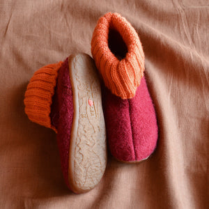 Boiled Wool Slipper Boots - Karlo - Elm (Kids 23-35) *Pre-Orders open Jan