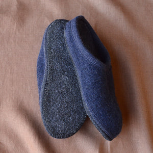 Boiled Wool Slippers - Alaska - Denim (Adults 36-48)