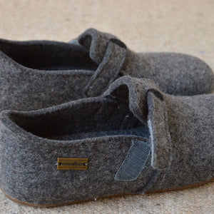 Wool Felt House Shoes - Everest Focus - Anthracite (Adults 36-43)