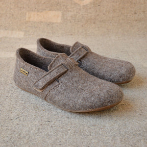 Wool Felt House Shoes - Everest Focus - Taupe (Adults 36-42)