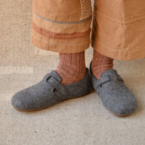 Wool Felt House Shoes - Everest Focus - Anthracite (Adults 36-43)