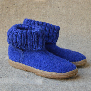 Boiled Wool Slipper Boots - Toni - Ink (Kids 23-35)