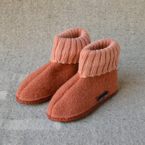 Boiled Wool Slipper Boots - Karl - Cinnamon (Kids 21-35)